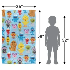 Kids' Sesame Street Cute Character Pattern Silky Touch Blanket White 36X58 -Home Textiles Store GUEST db2edc54 a93f 45f5 b2d8 6a95cf3080e5