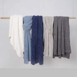 50"x60" Shiny Waffle Chenille Knit Throw Blanket - Evergrace -Home Textiles Store GUEST df687f77 f460 4cea 9b43 8f9e4e9ee9ef