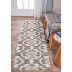 World Rug Gallery Cozy Moroccan Trellis Shag Area Rug