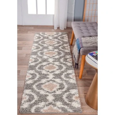 World Rug Gallery Cozy Moroccan Trellis Shag Area Rug 3 World Rug Gallery Cozy Moroccan Trellis Shag Area Rug