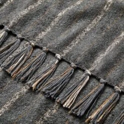 Chipped Stripe Woven Throw Blanket Dark Gray/Cream/Almond - Hearth & Hand™ With Magnolia -Home Textiles Store GUEST e0fa3141 4b81 41ca aa28 00ee60d2af2d