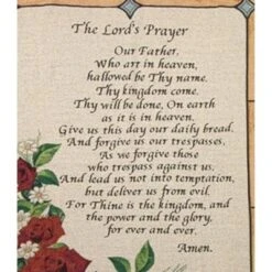 Manual Woodworks And Weavers Faith Blanket – Stained Glass Prayer Throw In Bold Jewel Tones