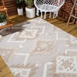 Sumak High-Low Pile Neutral Diamond Kilim Indoor/Outdoor Area Rug - JONATHAN Y 16 Sumak High-Low Pile Neutral Diamond Kilim Indoor/Outdoor Area Rug - JONATHAN Y -Home Textiles Store GUEST e1cea299 13fb 4b10 8d9b 9d28cb202434