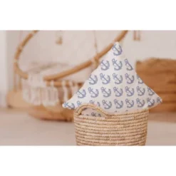 E By Design Anchor Pattern Decorative Throw Pillow Light Blue: Nautical Theme, Indoor Square Cushion, Twill Polyester -Home Textiles Store GUEST e34cfb5c eb38 4797 ae3f 7f194ed64ded