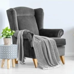 Americanflat 50x60 Throw Blanket - Soft And Breathable Cotton Throw Blanket For Couch, Bed, Chair - Black And White Herringbone Blanket -Home Textiles Store GUEST e569a933 d032 41e9 9af0 8b99d4a6c44c