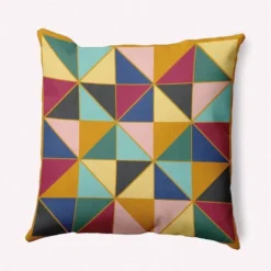 E By Design 16"x16" Triangle Triumph Square Throw Pillow: Indoor Geometric Decor, Polyester Twill, Sewn Seam Closure 13 E By Design 16"x16" Triangle Triumph Square Throw Pillow: Indoor Geometric Decor, Polyester Twill, Sewn Seam Closure -Home Textiles Store GUEST e5738385 2665 44c2 92a0 81a35083172f