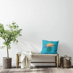 16"x16" Summer Time Pineapple Square Throw Pillow - E By Design -Home Textiles Store GUEST e58f7073 a4a8 4d8a a686 f2b0e723999f