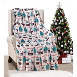 Noble House Christmas Festive And Cheery Holiday Super Soft Ultra Comfy Microplush Throw Blanket 50"x60" -Home Textiles Store GUEST e64e9e71 372c 4efc ab80 c0d79befed33
