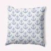 E By Design Anchor Pattern Decorative Throw Pillow Light Blue: Nautical Theme, Indoor Square Cushion, Twill Polyester -Home Textiles Store GUEST e6648490 e355 44c7 8a14 08630a260612