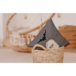 16"x16" 'RIP' Square Throw Pillow Steel Gray - E By Design 7 16"x16" 'RIP' Square Throw Pillow Steel Gray - E By Design -Home Textiles Store GUEST eab3aa78 a6d1 4289 95cd a213590d5996