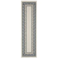 Trinity Classic Border Patio Area Rug Beige/Blue - Captiv8e Designs -Home Textiles Store GUEST ead8c941 578f 4a2c a18b ea2f7f0a7bc0