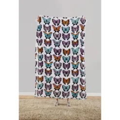 50"x70" Oversized Butterfly Throw Blanket Purple - Jessica Simpson -Home Textiles Store GUEST eeb29d76 13da 4458 8939 29b5241c1b8d