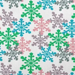 16"x16" Snow Fall Square Throw Pillow Green - E By Design: Holiday Cheer, Indoor Polyester Decor