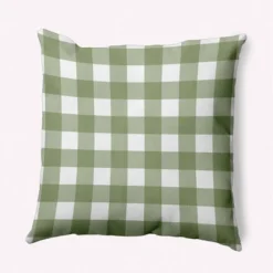 16"x16" Gingham Plaid Square Throw Pillow - E By Design -Home Textiles Store GUEST f1a7bd53 bdb6 49ee a460 9c80514547ec