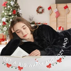 Inhand Oversized Wearable Blanket Hoodie, Long Hooded Blanket For Girls, Cozy Flannel Sweatshirt Blanket With Giant Pocket And Zipper -Home Textiles Store GUEST f329a765 d166 445a 834d 6dd4c9c12d71