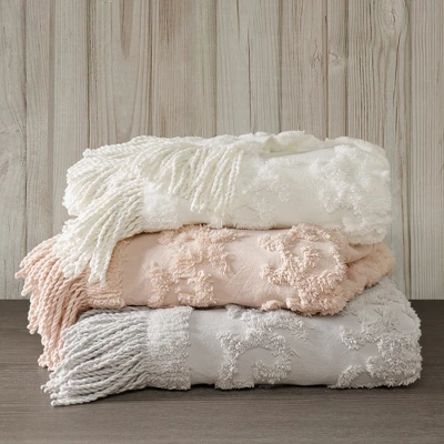 60"x50" Mila Cotton Tufted Throw Blanket 6 60"x50" Mila Cotton Tufted Throw Blanket - Image 4