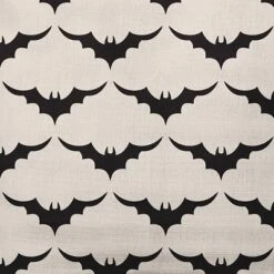 16"x16" Bat Colony Print Square Throw Pillow Cream - E By Design
