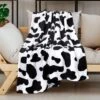 PiccoCasa 300GSM Cow Printed Fleece Flannel Throw Blanket Black And White 1 Pc -Home Textiles Store GUEST fd28a149 9438 4dce 9830 747b613f6867